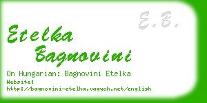 etelka bagnovini business card